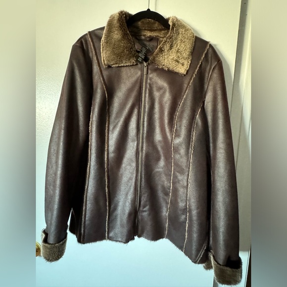 Like New XL Style & Co Faux Fur Jacket Coat - Picture 4 of 7